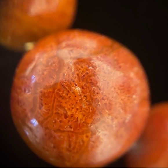 Apple Coral Graduated Necklace Vintage-Rare - Picture 8 of 9